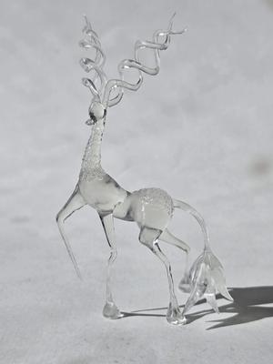 Kirin Deer Glass Sculpture