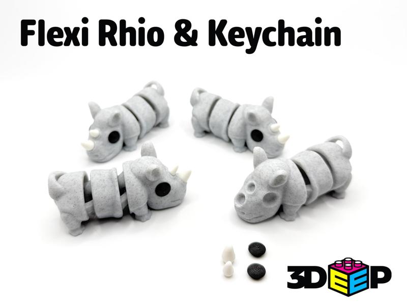 Flexi Rhino & Keychain – No Supports
