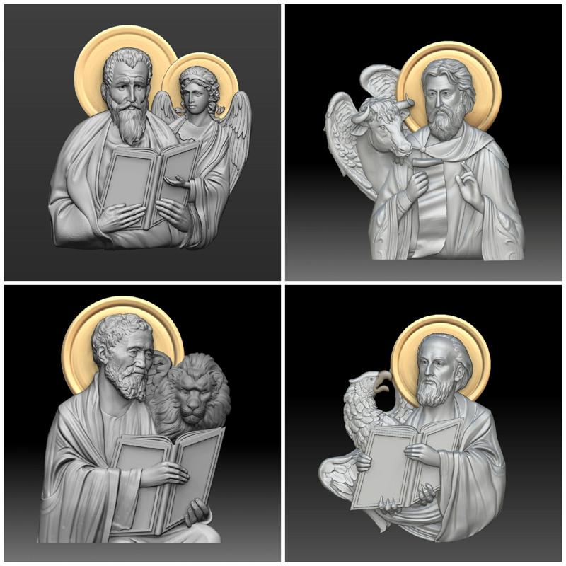 the Four Evangelists 3D Model Collection