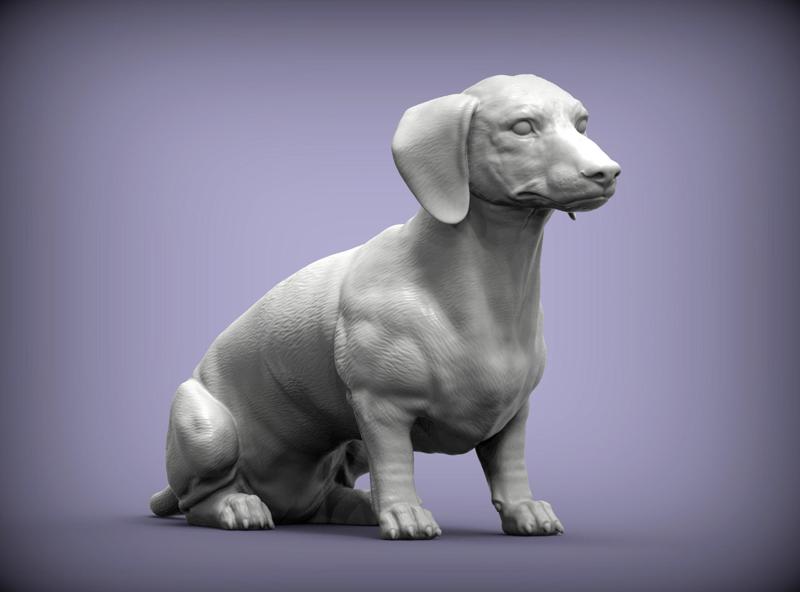 dachshund 3D print model