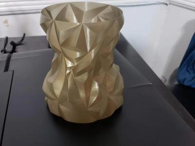 Rounded Faceted Vase