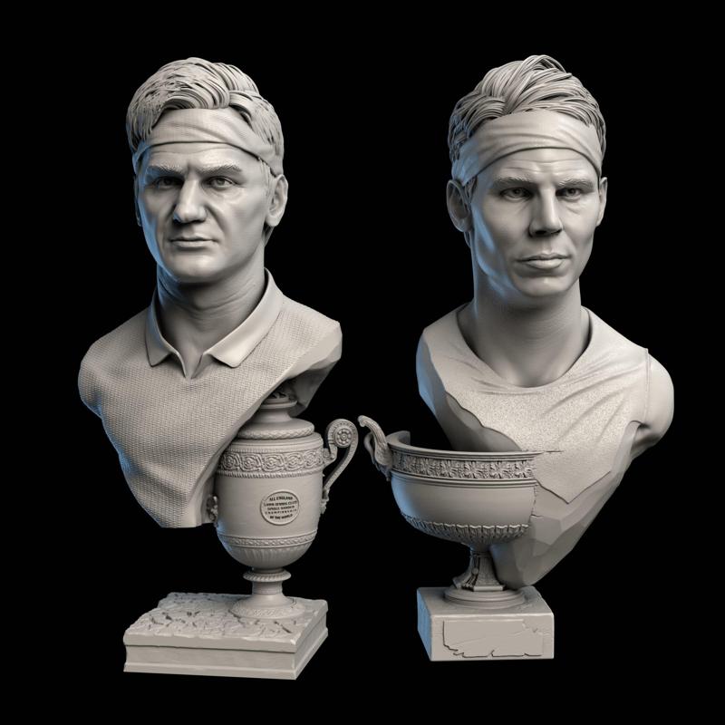 Federer and Nadal for 3D printing 3D Model Collection