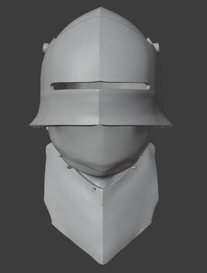 German Sallet Helmet with Bevor