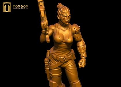 SCI-FI Miniature women soldier (Model 11)