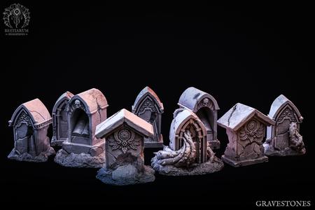 Gravestones x 9