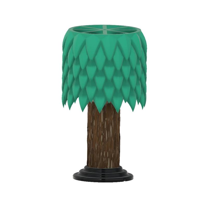 Dragon Scale Lamp with Banyan Tree Trunk