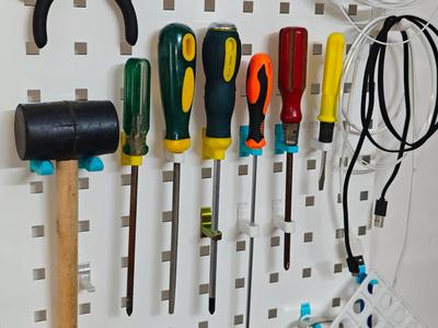 Square Hole Pegboard Screwdriver Hook
