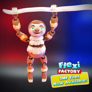 Cute Flexi Print-in-Place Sloth with 3MF Included!