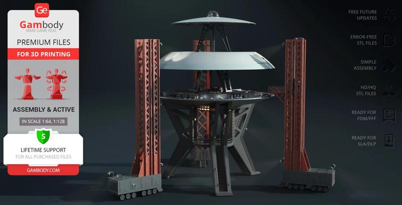 Jupiter 2 Kit 3: Stand STL files for 3D Printing | Assembly Model