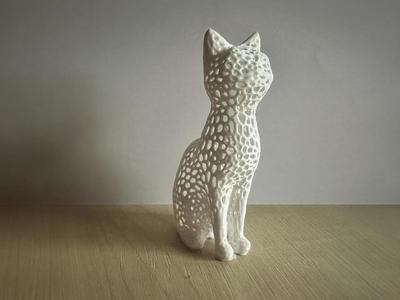 Voronoi Cat Statue