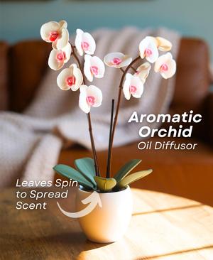 Aromatic Orchid – Oil Diffusor and Incense Holder – with Spinning Leaves