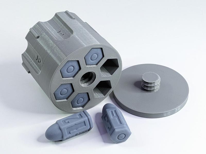 Bullet Dice and Pistol Cylinder Holder