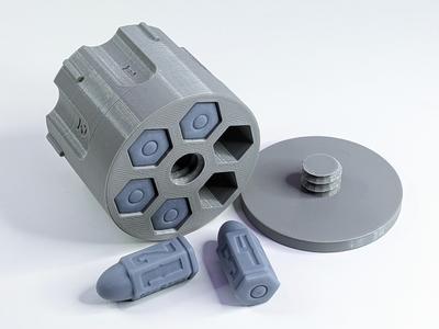 Bullet Dice and Pistol Cylinder Holder