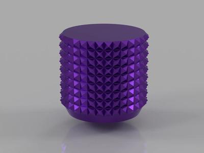 Punk-Rock plant vase // “rivet-surface”  // solid volume for vase-mode // .f3d file included