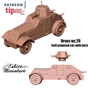 Polish Armoured car Ursus WZ29 – 28mm
