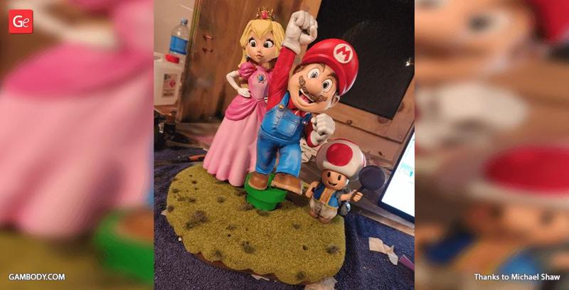 Super Mario in Diorama STL files for 3D Printing | Assembly Model
