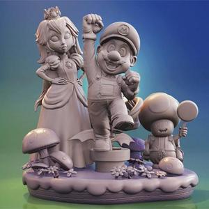 Super Mario in Diorama STL files for 3D Printing | Assembly Model