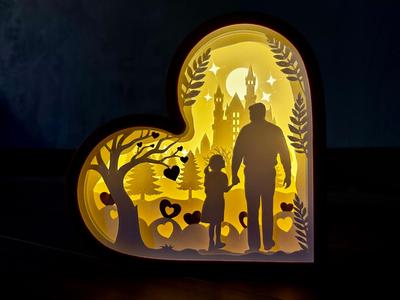 Father-Daughter Valentine’s Day Shadowbox Plate
