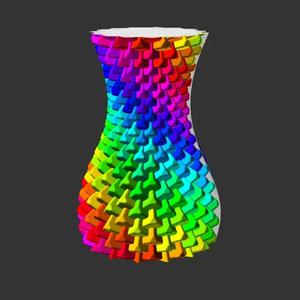Bezier Vase with surface objects
