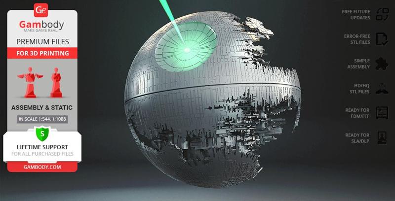 Death Star II STL files for 3D Printing | Assembly Model
