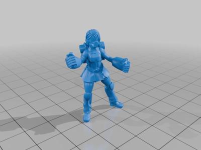 Space Maidens Scout Specialists Double Power Fists