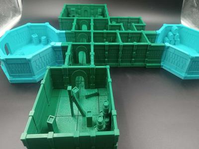 DnD Miniature Terrain Modular Maze  dungeon RPG
