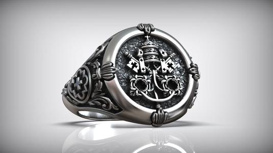 The Keys of Heaven Saint Peter Symbol Christian Ring
