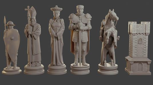 Medieval Crusader Chess Set MCCHS 1