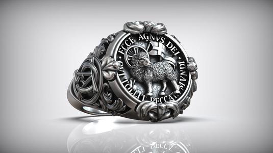Lamb of God Agnus Dei Christian Jesus Christ Ring