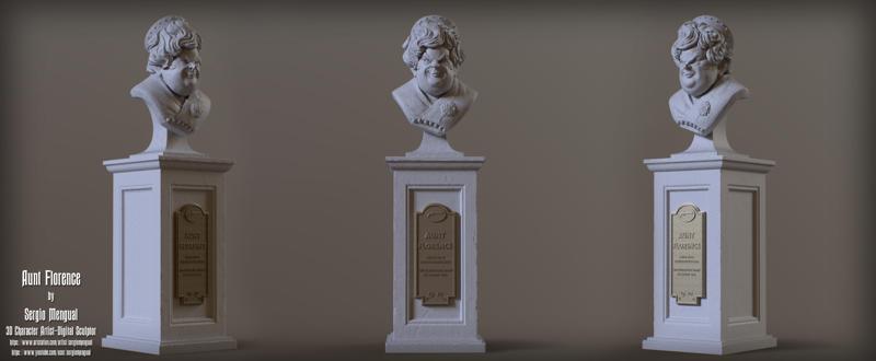 Haunted Mansion Aunt Florence 3D Printable Bust