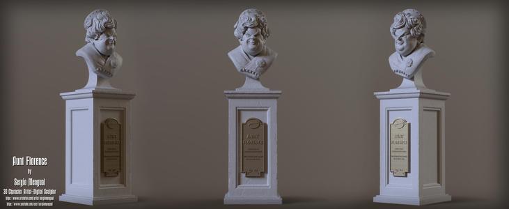 Haunted Mansion Aunt Florence 3D Printable Bust