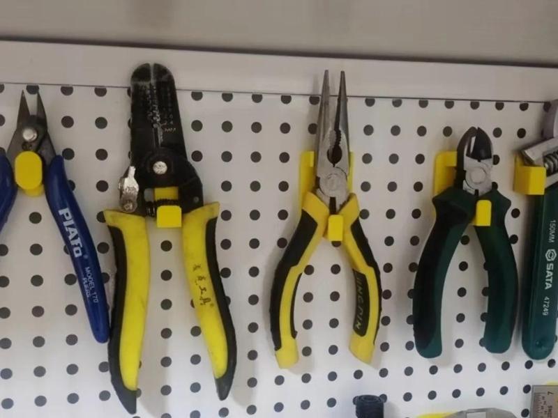Pegboard Storage for Various Pliers and Wrenches