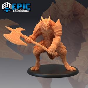 Dragonborn Axe Soldier/ Half Dragon Fighter / Lizardfolk Juggernaut Warrior