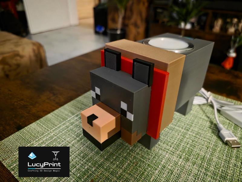 Minecraft Wolf 3D Lightbox