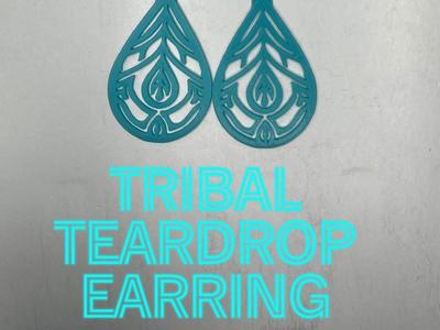 Tribal Teardrop Earring