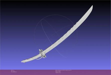 Fire Emblem Raijinto Sword And Sheath Printable Assembly