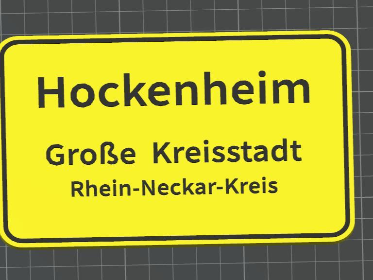 Hockenheim town sign