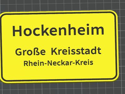 Hockenheim town sign