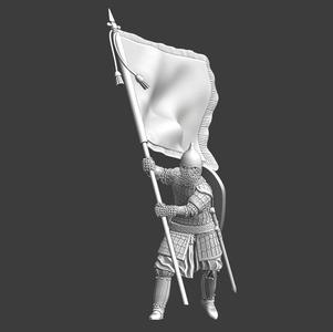 Medieval Kievan Rus Warrior with large banner