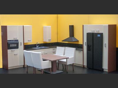 Miniature Modular Kitchen / dollhouse, scale 1:12