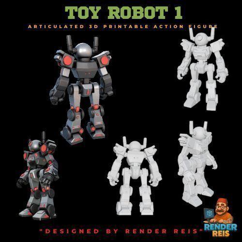 Toy Robot 2 Articulated 3D Printable Action Figure