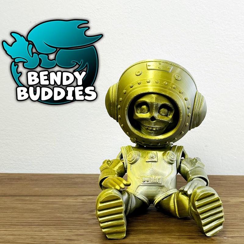 Astronaut Skelenaut Hands / Undead Soldier Articulated / Print-in-Place Creature / Cute Skelet Warrior / Underwater Villager / Water Adventurer / Fantasy World Encounter