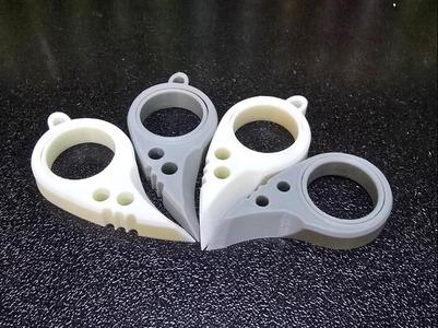 Box Cutter Spin Ring Keychain