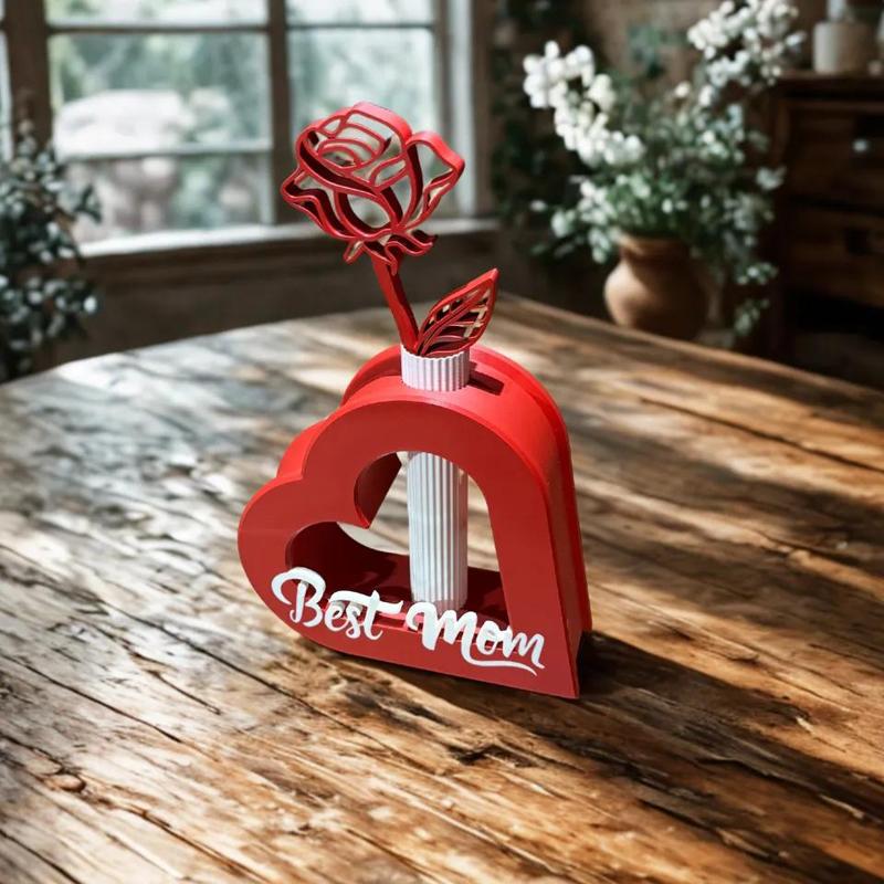 HEART VASE / MOTHERSDAY VASE / MOM MELTED WITH HEART / MOTHERSDAY GIFT / LOVE / HOMEDECOR / DECOR / STL / MOM