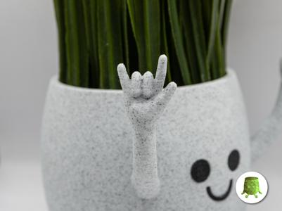 Happy Sitting Pot Rock N Roll Hand