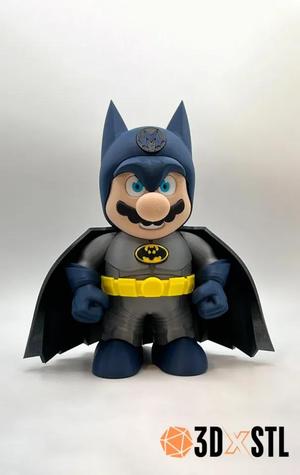 Super Mario Batman STL File Epic 3D Model   
