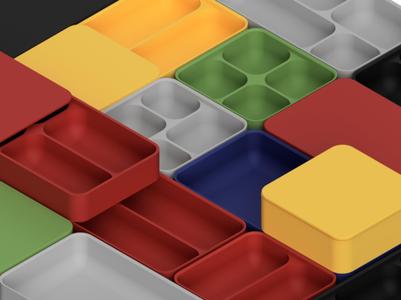 Modular Storage Boxes with lid