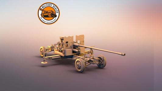 Russian cannon S-60 lowered