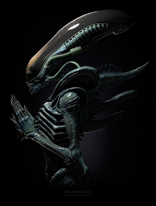 Alien Xenomorph 3D model ready for printing