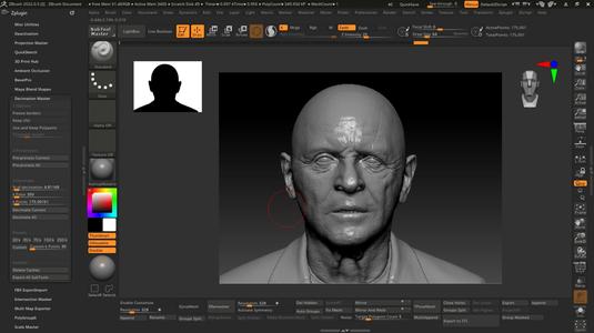 Anthony Hopkins for 3D print highly detailed